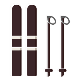 Ski gear equipment PNG Design