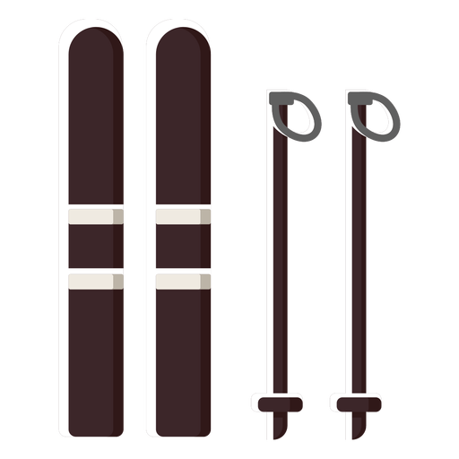 Ski gear equipment PNG Design