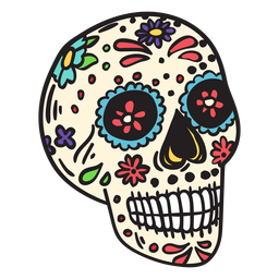 Ilustração de caveira morta no México Desenho PNG