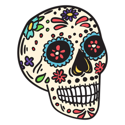 Ilustración de cráneo muerto mexico Transparent PNG