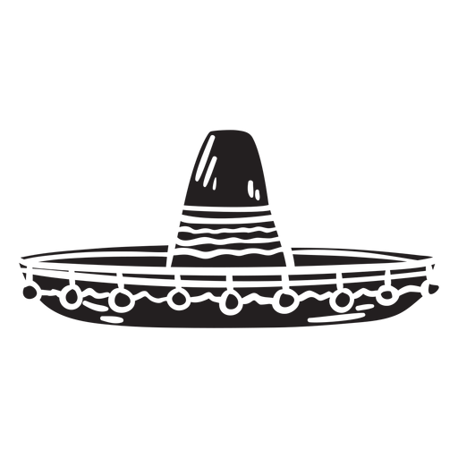 Sombrero mexican silhouette hat illustration