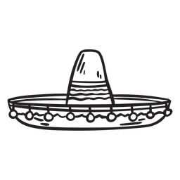 Sombrero mexican silhouette hat illustration - Transparent PNG & SVG ...