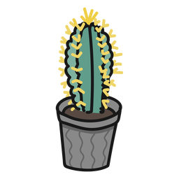 Sukkulenter Pflanzenkaktus-Illustrationshub PNG-Design