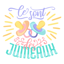 Letras francesas de gemelos Diseño PNG