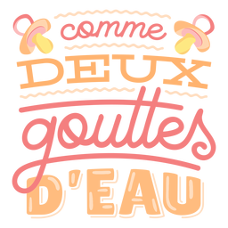 Zwillinge Französisch Schriftzug Schriftzug PNG-Design