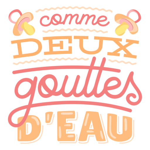 Letras de letras francesas de gemelos Diseño PNG