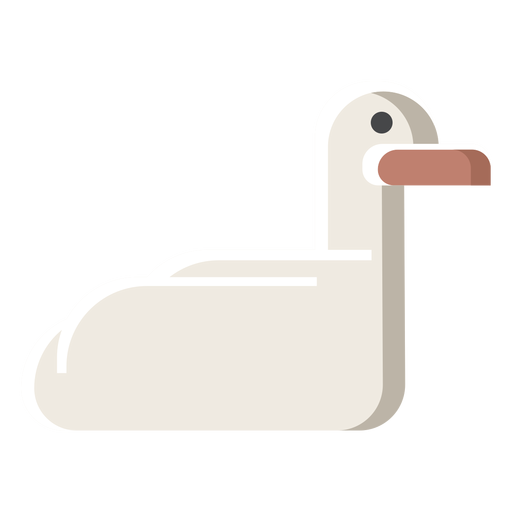 Ilustraci?n de pato blanco Diseño PNG