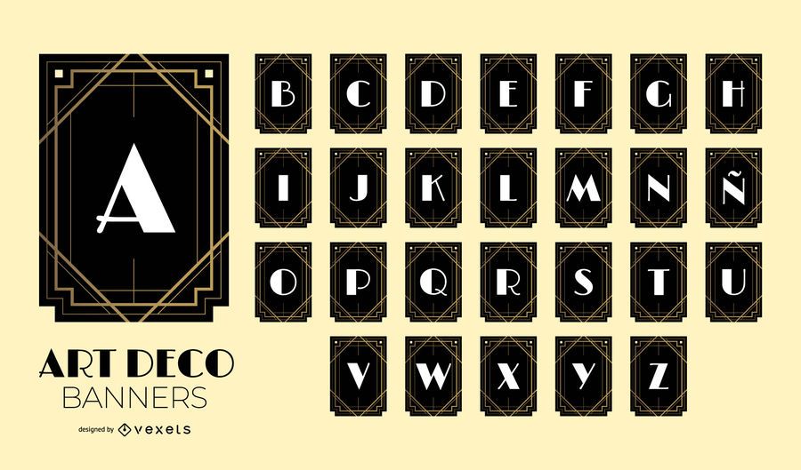 Art Deco Alphabet Design Set Art Deco Alphabet Design Set