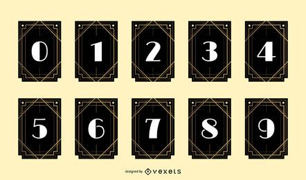 Art Deco Number Banner Design Pack Art Deco Number Banner Design Pack