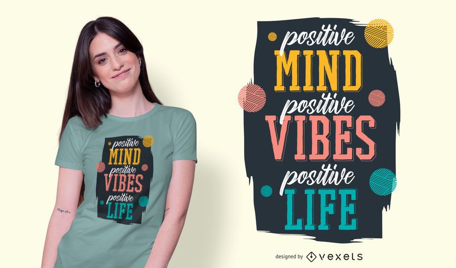 Positives Zitat T-Shirt Design Positives Zitat T-Shirt Design