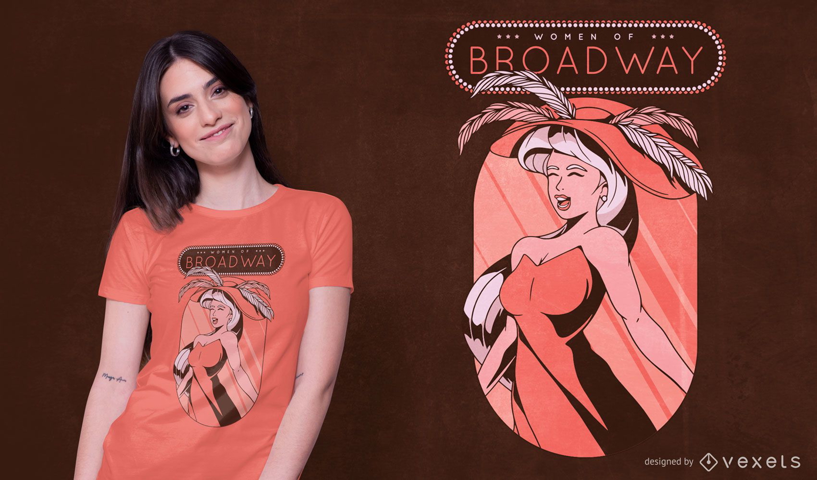 Design de camisetas da Women of Broadway