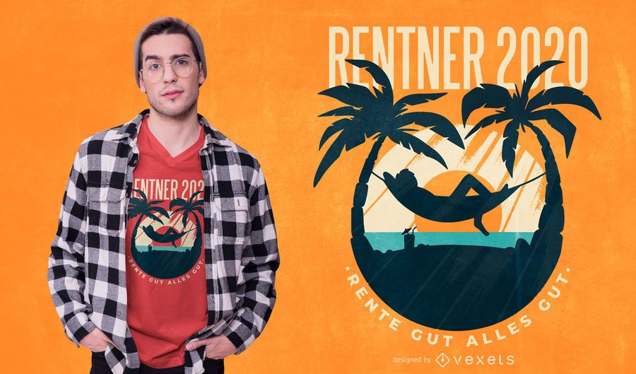 Diseño de camiseta de cotización alemana pensionista Diseño de camiseta de cotización alemana pensionista