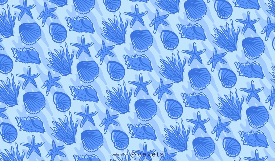 Ocean Elements Tileable Pattern Ocean Elements Tileable Pattern