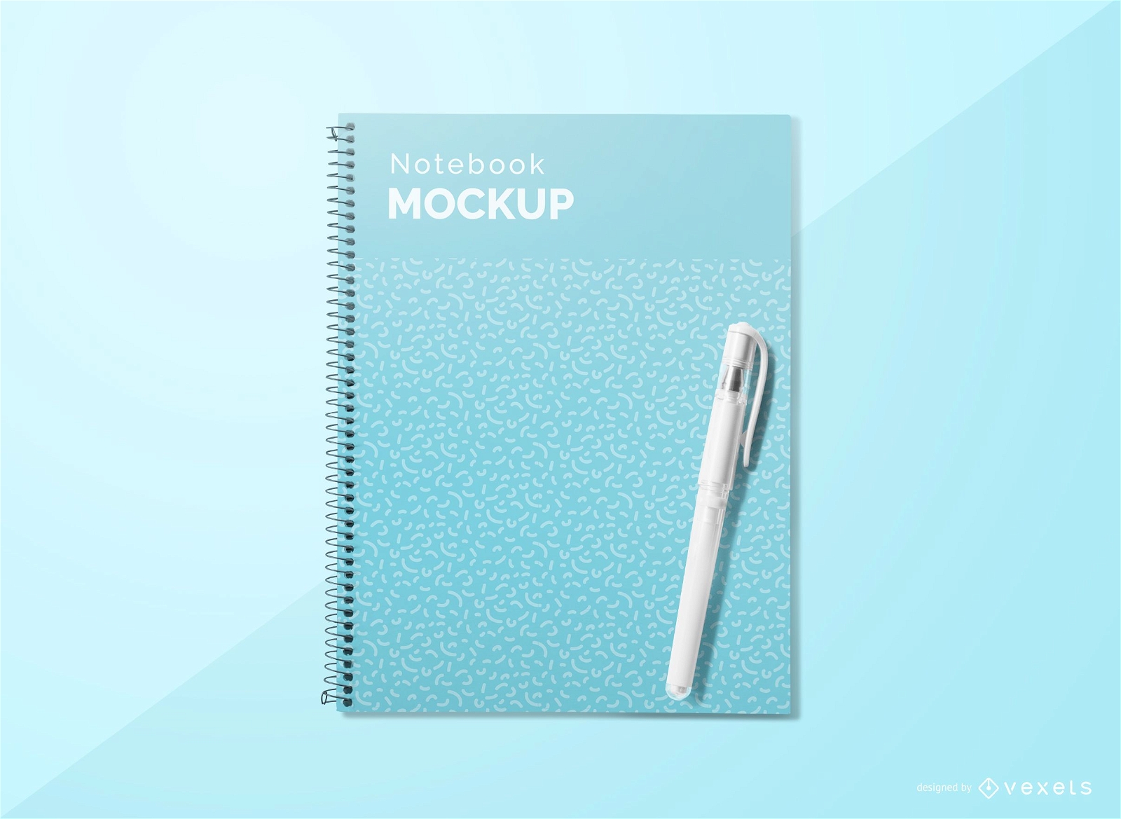 Notebook cover pen mockup