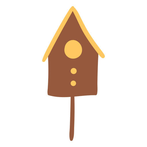 Bird house brown colored PNG Design