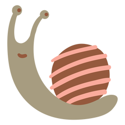 Caracol bonito olhando de lado Desenho PNG