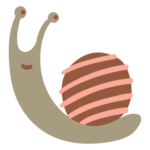 Caracol bonito olhando de lado Desenho PNG