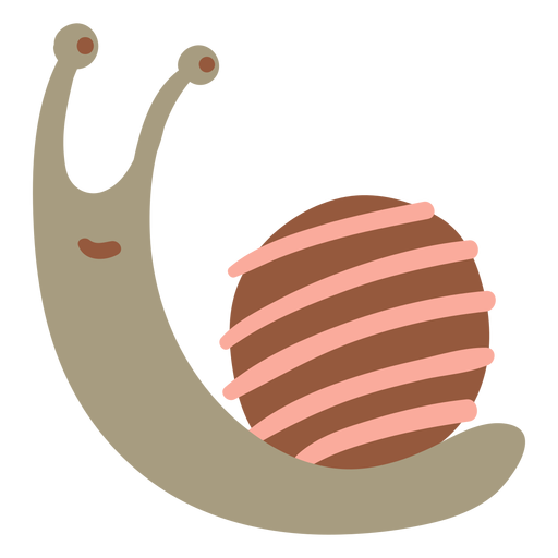 Cute snail looking on the side PNG Design