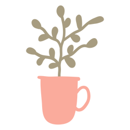 Planta em um plantador de caneca Desenho PNG