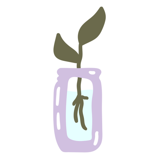 Plant with roots on water PNG Design
