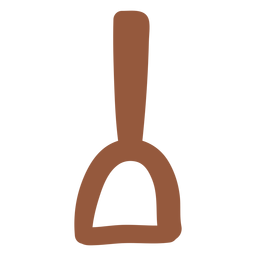 Pá de jardim cor marrom Desenho PNG