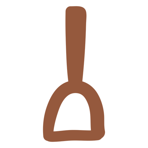 Garden shovel brown color PNG Design
