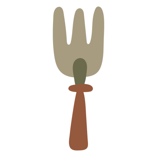 Garden rake brown color PNG Design