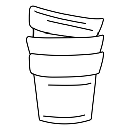 empilhar plantadores de potes desenhados Desenho PNG