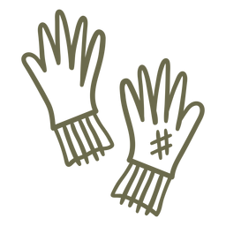Gardening gloves simple stroke