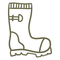 Botas de jardim golpe simples Desenho PNG