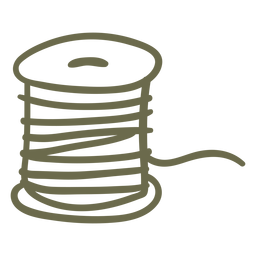 Fadengesponnener einfacher Strich PNG-Design