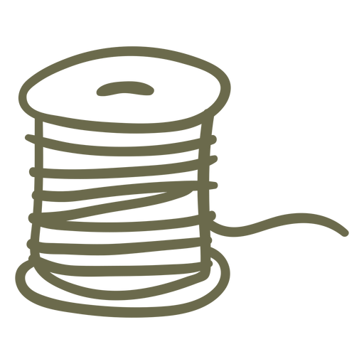 Thread spun simple stroke PNG Design