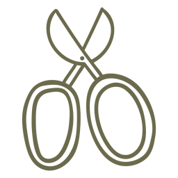 tijeras de jardín trazo simple Diseño PNG