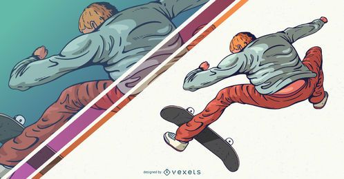 Skateboarder character design