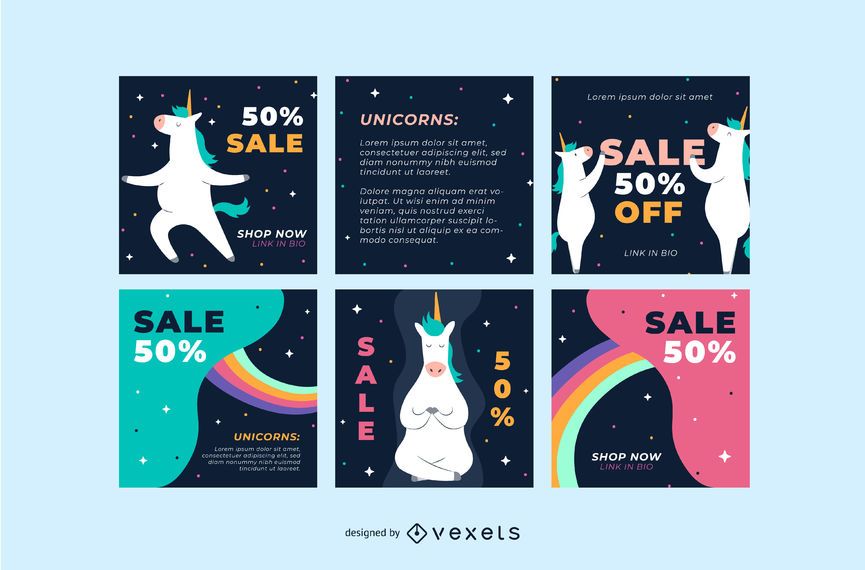 Unicorn social media post templates Unicorn social media post templates