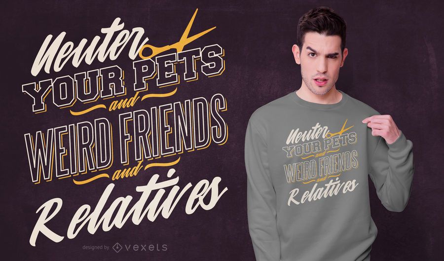 Neutering funny quote t-shirt design Neutering funny quote t-shirt design