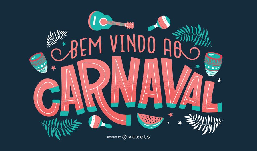 Diseño de letras portuguesas de carnaval Diseño de letras portuguesas de carnaval