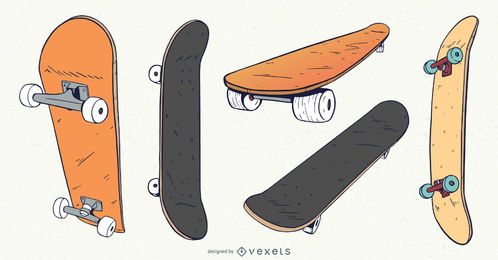 Paquete de diseño de ángulos de patineta