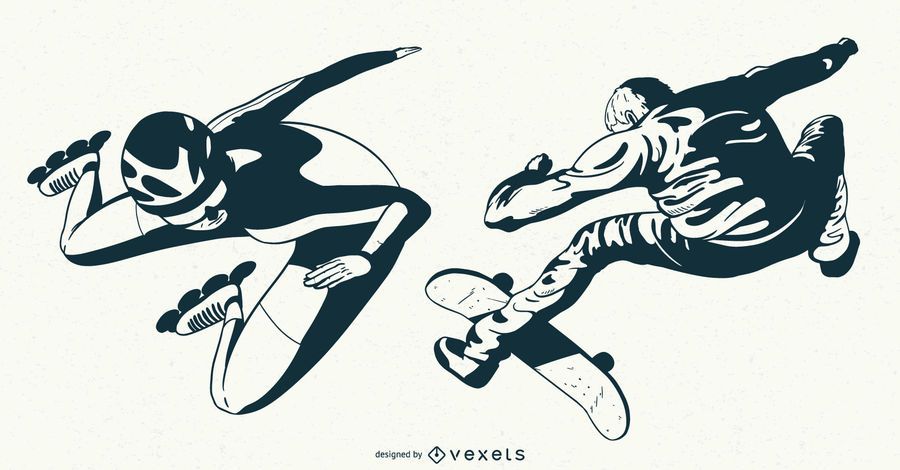 Skating character set Skating character set