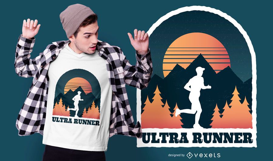 Design de t-shirt de corredor ultra Design de t-shirt de corredor ultra
