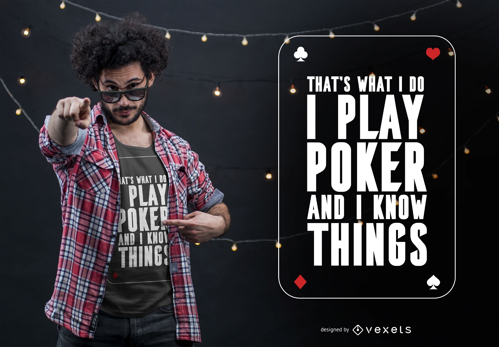 Play poker t-shirt design