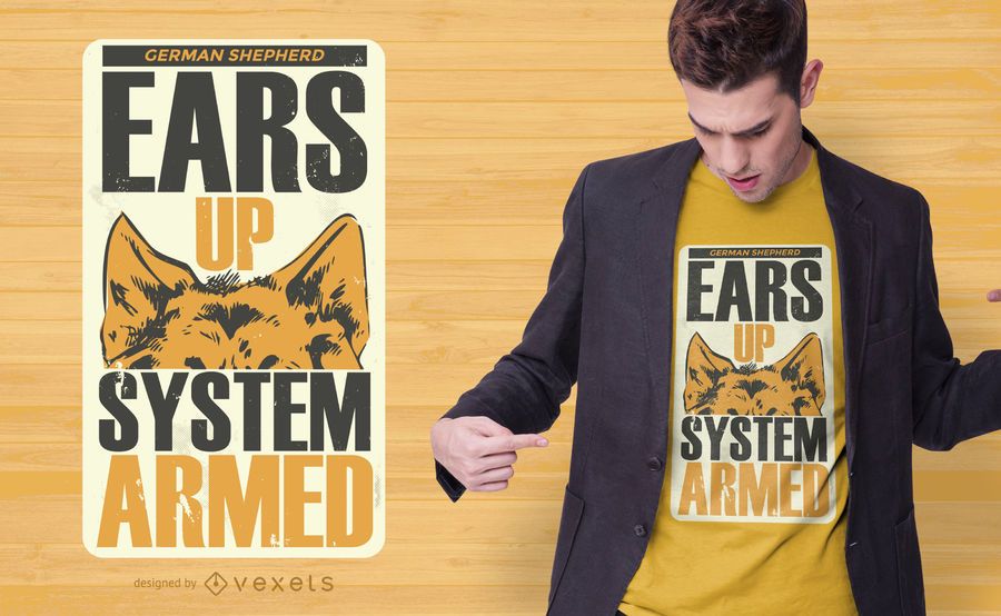 Ears up dog t-shirt design Ears up dog t-shirt design