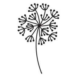 simple dandelion stroke Transparent PNG