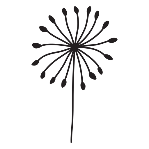 einfache Blütenblätter Löwenzahn Strich PNG-Design