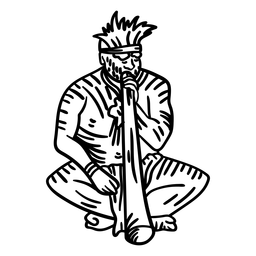 Golpe de músico aborigen Diseño PNG