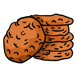 Anzac Kekse Hand gezeichnet PNG-Design