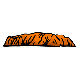 Dibujado a mano ayers rock Diseño PNG