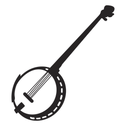 Banjo negro Diseño PNG Transparent PNG