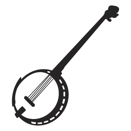 Banjo negro Diseño PNG