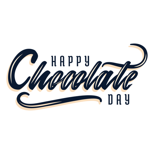 Chocolate day lettering - Transparent PNG & SVG vector file
